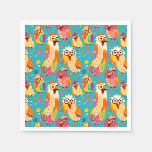 Servilleta De Papel Gracioso Personalizado caprichoso Resumen de pollo