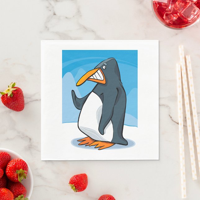 Servilleta De Papel Gracioso Personalizado de Pingüinos Enfadados, Gua (Subido por el creador)