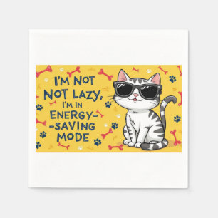 Servilleta De Papel Gracioso Poster de gato, gato Personalizado con ga