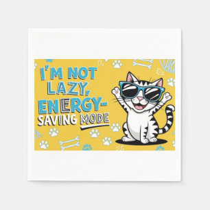 Servilleta De Papel Gracioso Poster de gato, gato Personalizado con ga
