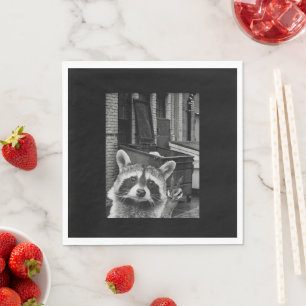 Servilleta De Papel Gracioso Raccoon Selfie Raccoon Funny Raccoon