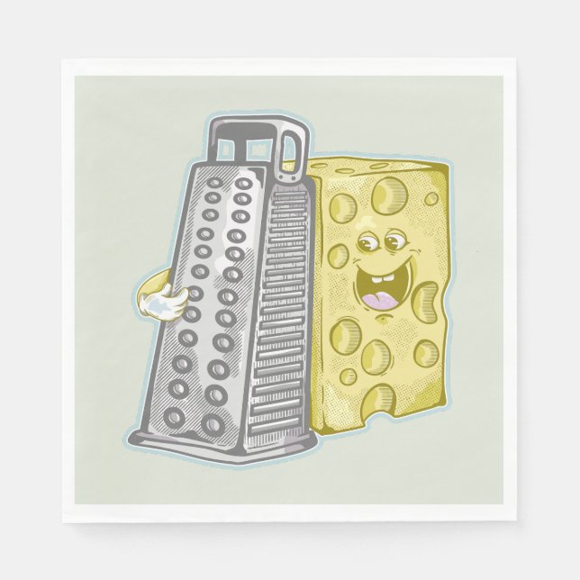 Servilleta De Papel Gracioso rallador de queso y queso (Anverso)