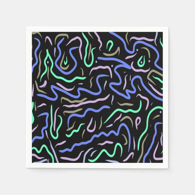 Servilleta De Papel Gracioso Resumen de arte digital (Anverso)