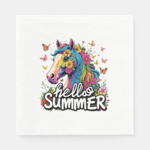 Servilleta De Papel Gracioso saludo caballo de verano
