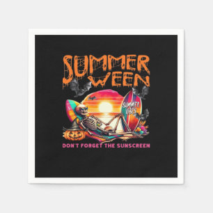 Servilleta De Papel Gracioso Summerween Skeleton Beach At Sunset Class