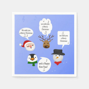 Servilleta De Papel Gracioso Te deseamos una Feliz Navidad