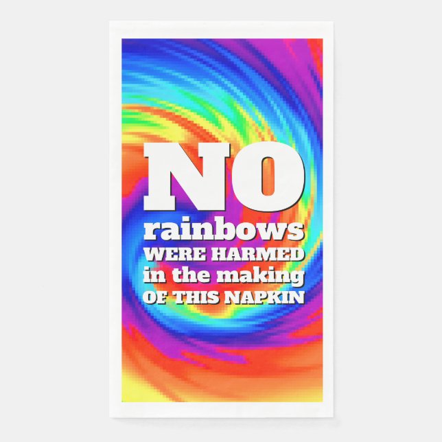 Servilleta De Papel Gracioso TieDye No Se Herieron Lluvias... (Anverso)