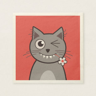 Servilleta De Papel Gracioso Winny Personalizado Kitty Cat