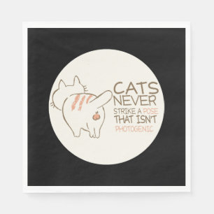 Servilleta De Papel Graciosos gatos citan graciosos memes de gatos