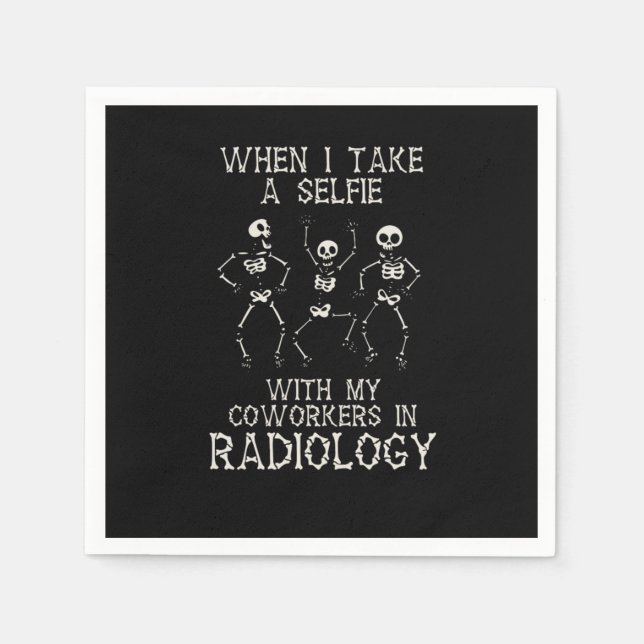 Servilleta De Papel Graciosos Regalos Rad Tech Selfie En Radiología Ra (Anverso)