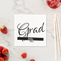 Grad graduation Nombre personalizado y toallas de