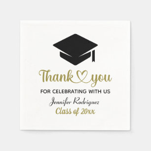 Servilleta De Papel Grad Love Y Gracias Graduation Cap Gracias