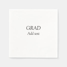 Servilleta De Papel Grad simple minimalista graduación elegante modern