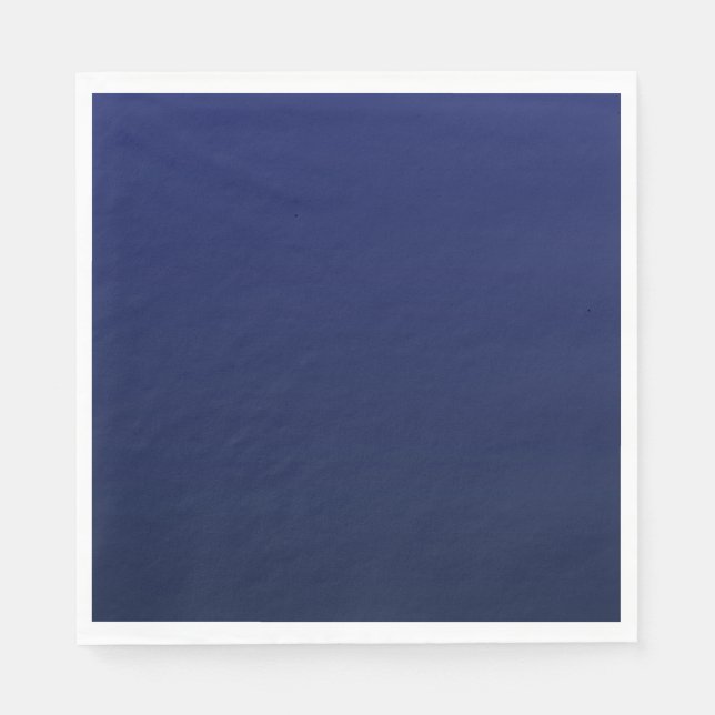 Servilleta De Papel Gradiente de Azul Marino Azul Profundo (Anverso)