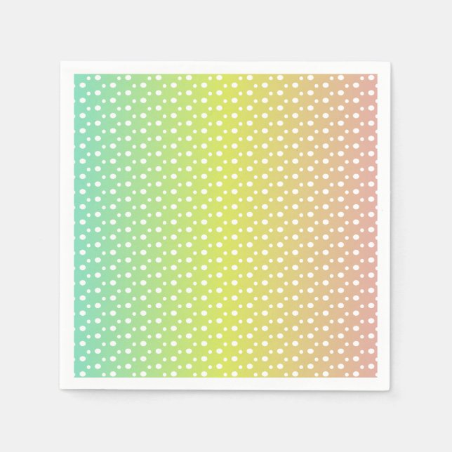 Servilleta De Papel Gradiente de burbuja de arcoiris colorido (Anverso)