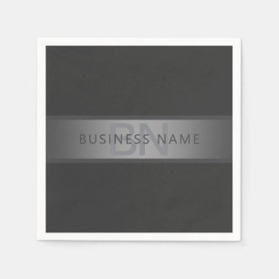 Servilleta De Papel Gradiente de nombre o nombre de empresa gris oscur