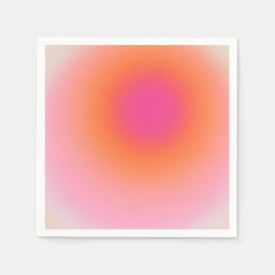 Servilleta De Papel Gradiente del amanecer - Naranja rosado beige