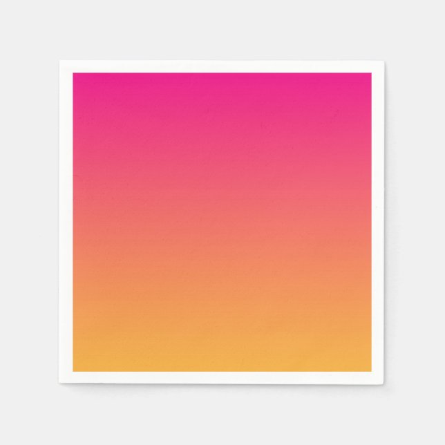 Servilleta De Papel Gradiente rosa y naranja (Anverso)