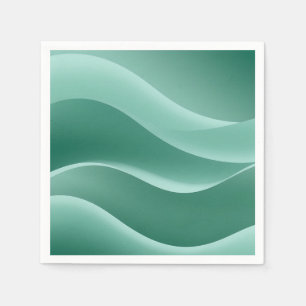 Servilleta De Papel Gradiente Verde Verde azulado Abstracto Olas de fl