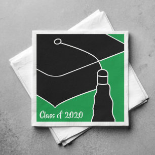 Servilleta De Papel Grado Cap Clase Año Verde y Negro