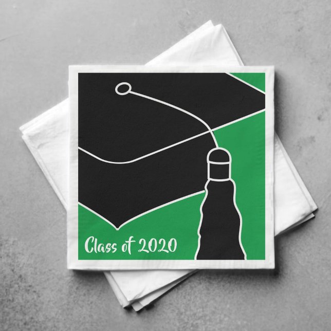 Servilleta De Papel Grado Cap Clase Año Verde y Negro (Subido por el creador)