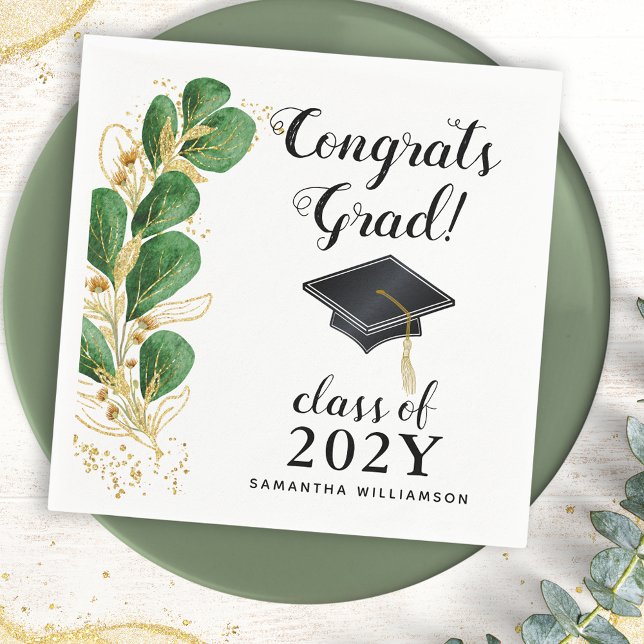 Servilleta De Papel Grado de felicitaciones de 2025 Graduación elegant (Subido por el creador)