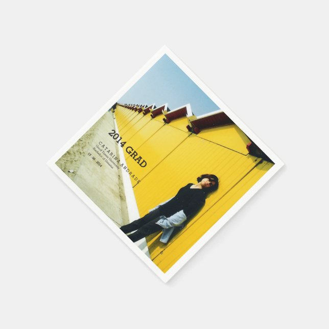 Servilleta De Papel Grado de graduación universitaria moderno negro 20 (Borde)