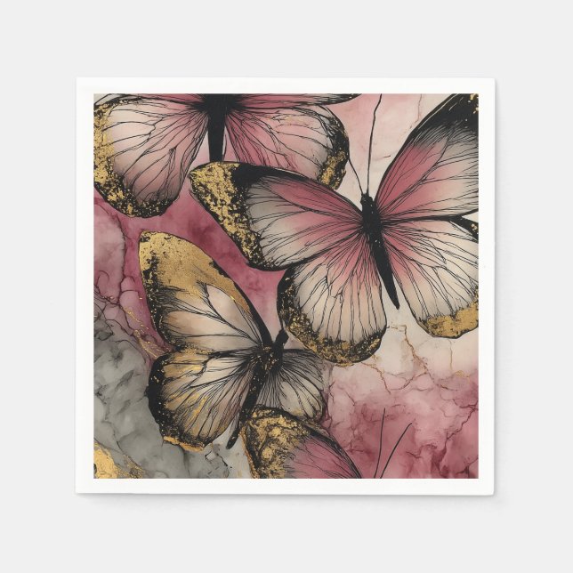 Servilleta De Papel Grado de mariposa (Anverso)