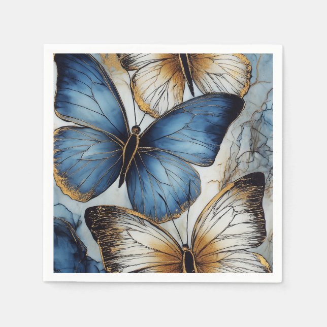 Servilleta De Papel Grado de mariposa (Anverso)