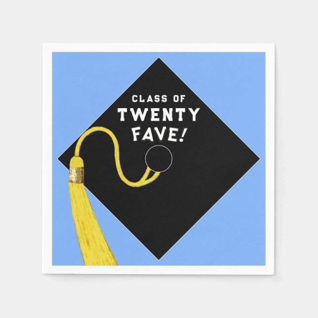 Servilleta De Papel Graduación 2025 Azul claro Fiesta (Anverso)