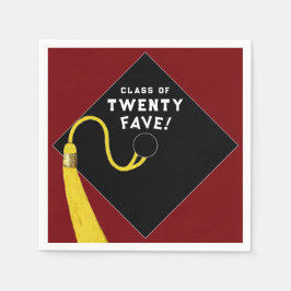 Servilleta De Papel Graduación 2025 Fiesta Maroon