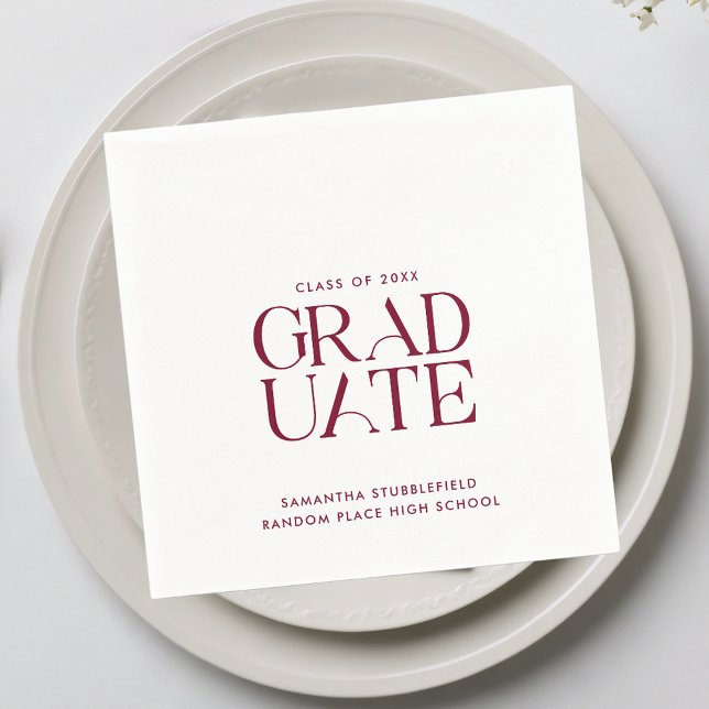 Servilleta De Papel Graduación 2025 Papel Fiesta moderno (Graduation 2025 Modern Party Paper Napkins)