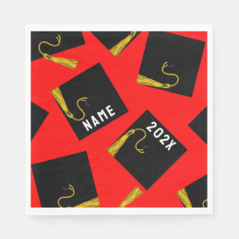 Servilleta De Papel Graduación 2025 Rojo