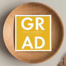 Servilleta De Papel Graduación Amarilla Grad Negrita