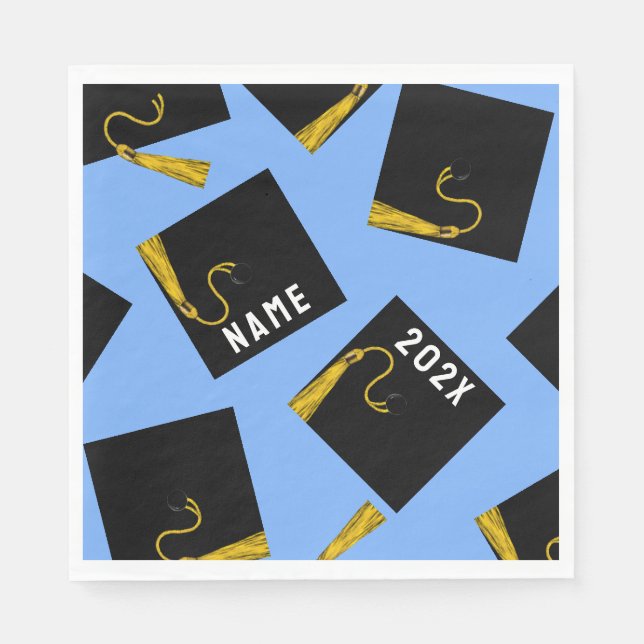 Servilleta De Papel Graduación Azul 2025 (Anverso)