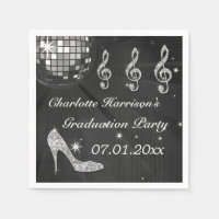 Graduación Black Disco Ball y Sparkle Heels