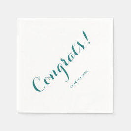 Servilleta De Papel Graduación "Clase de" Felicitaciones Verde