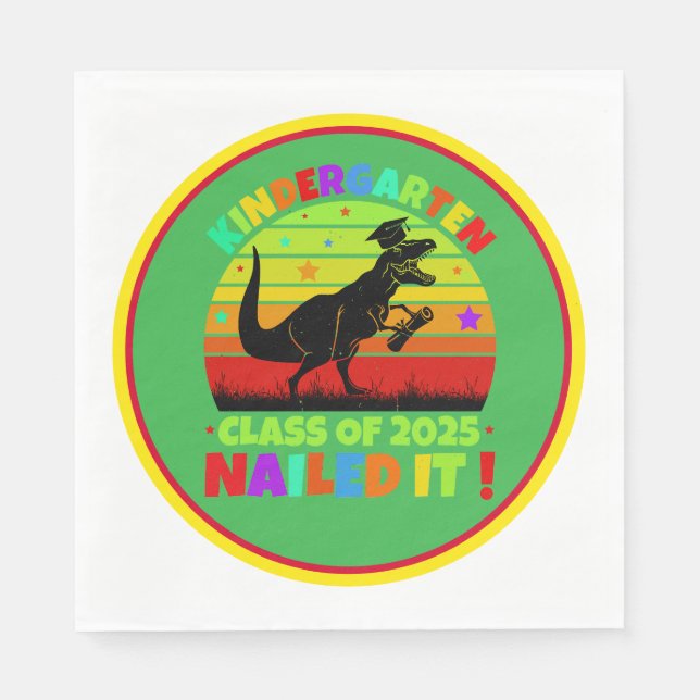 Servilleta De Papel Graduación Clase de jardines de infancia 2025 (Anverso)