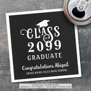 Servilleta De Papel Graduación Clase Fancy Nombre de guión de año
