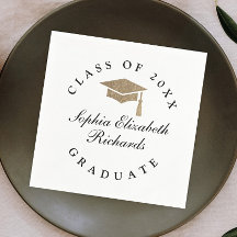 Graduación clásico script negro y blanco