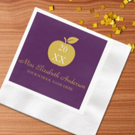 Servilleta De Papel Graduación de Apple para maestros