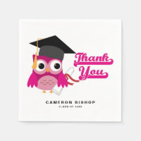 Graduación de Bechuza Rosa Cute Graduate Gracias