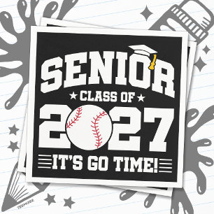 Servilleta De Papel Graduación de Béisbol Hora de Partir Clase Superio