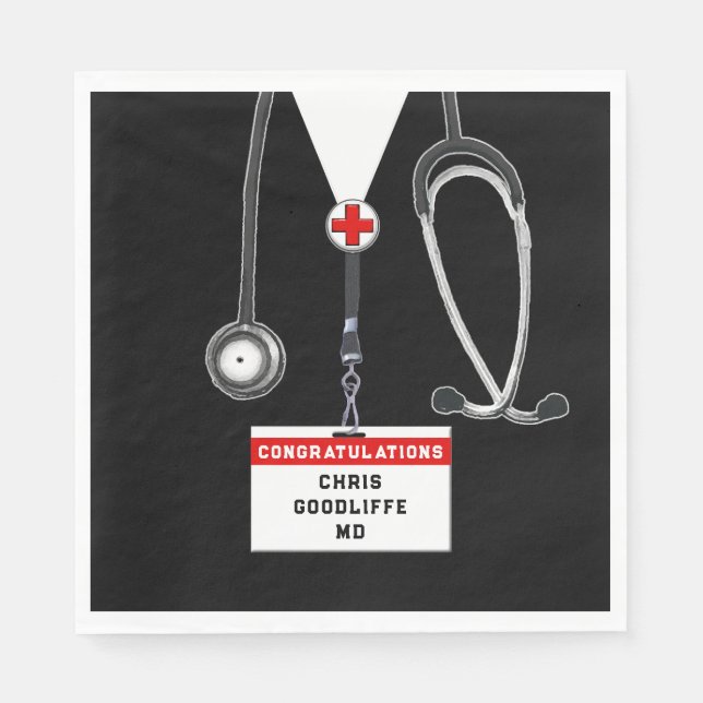 Servilleta De Papel Graduación de Doctor Creativo (Anverso)