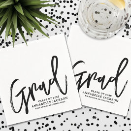 Servilleta De Papel Graduación de Escritura en Blanco y Negro