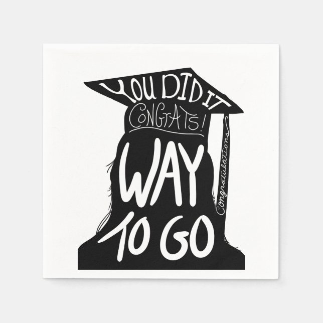 Servilleta De Papel Graduación de felicitaciones (Anverso)