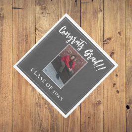 Servilleta De Papel Graduación de fotografía minimalista | Gris