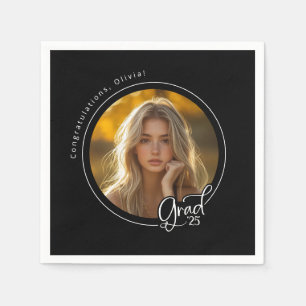 Servilleta De Papel Graduación de fotografías en blanco negro