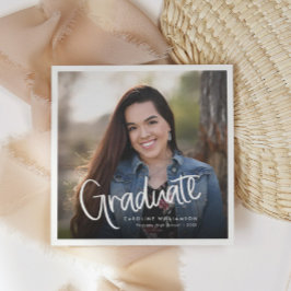 Servilleta De Papel Graduación de fotos de estilo moderno con escritur