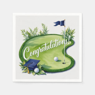 Servilleta De Papel Graduación de Golf Felicitaciones por poner green